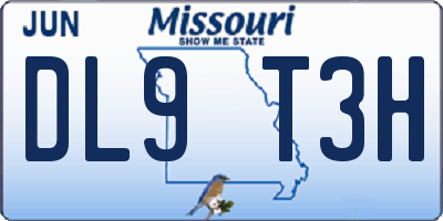 MO license plate DL9T3H