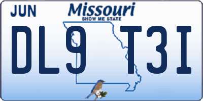 MO license plate DL9T3I