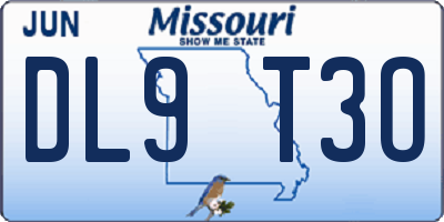 MO license plate DL9T3O