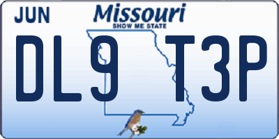 MO license plate DL9T3P