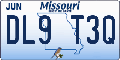 MO license plate DL9T3Q