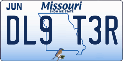 MO license plate DL9T3R