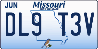 MO license plate DL9T3V