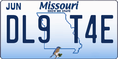 MO license plate DL9T4E