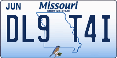 MO license plate DL9T4I