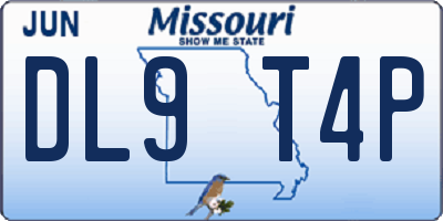 MO license plate DL9T4P
