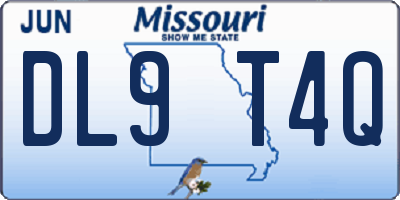 MO license plate DL9T4Q
