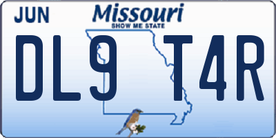 MO license plate DL9T4R