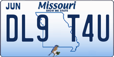 MO license plate DL9T4U