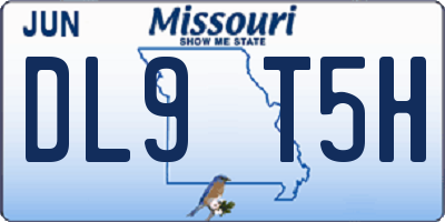 MO license plate DL9T5H