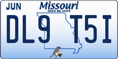 MO license plate DL9T5I