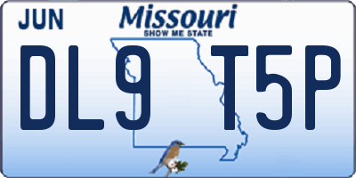MO license plate DL9T5P
