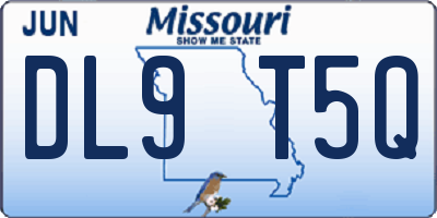 MO license plate DL9T5Q