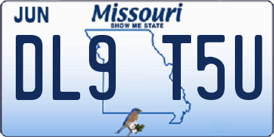 MO license plate DL9T5U