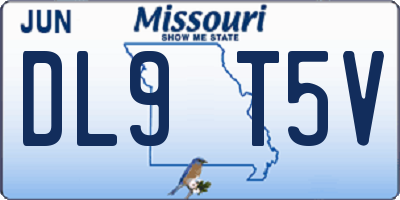 MO license plate DL9T5V
