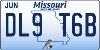MO license plate DL9T6B
