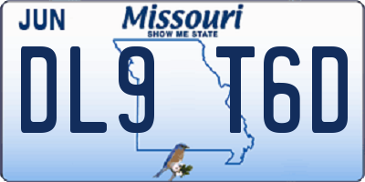 MO license plate DL9T6D