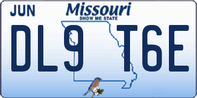 MO license plate DL9T6E