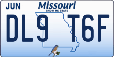 MO license plate DL9T6F