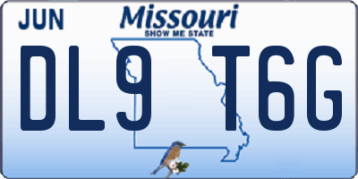 MO license plate DL9T6G