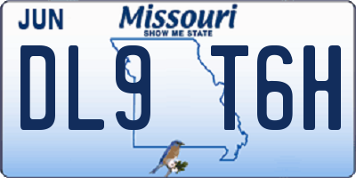 MO license plate DL9T6H