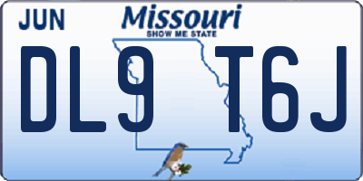 MO license plate DL9T6J