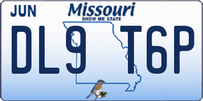MO license plate DL9T6P