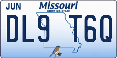 MO license plate DL9T6Q