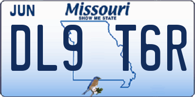 MO license plate DL9T6R