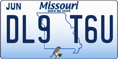 MO license plate DL9T6U