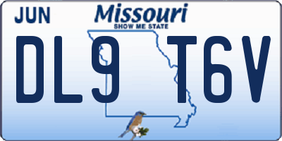MO license plate DL9T6V