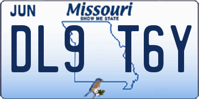 MO license plate DL9T6Y