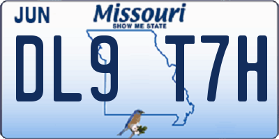 MO license plate DL9T7H