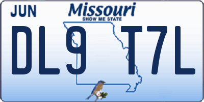 MO license plate DL9T7L