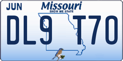 MO license plate DL9T7O