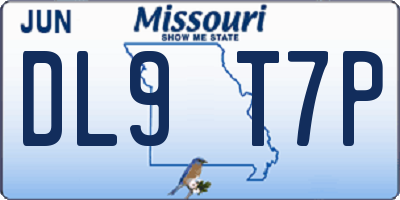 MO license plate DL9T7P