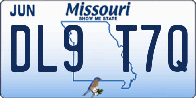 MO license plate DL9T7Q