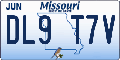 MO license plate DL9T7V