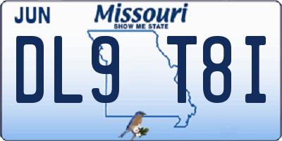 MO license plate DL9T8I