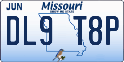MO license plate DL9T8P