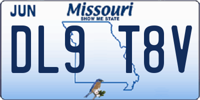MO license plate DL9T8V