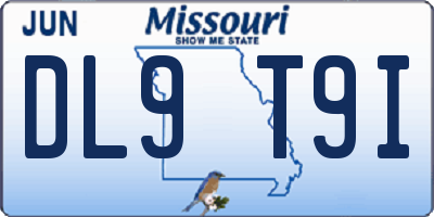 MO license plate DL9T9I