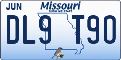 MO license plate DL9T9O