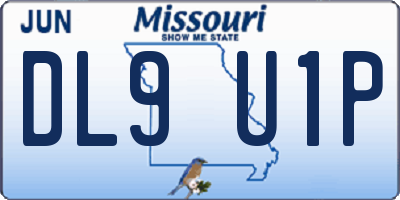 MO license plate DL9U1P