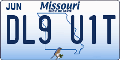 MO license plate DL9U1T