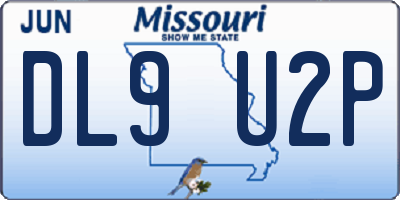 MO license plate DL9U2P