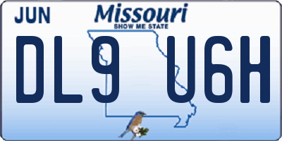 MO license plate DL9U6H