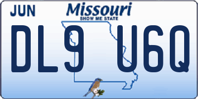 MO license plate DL9U6Q