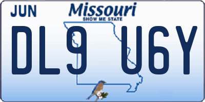 MO license plate DL9U6Y