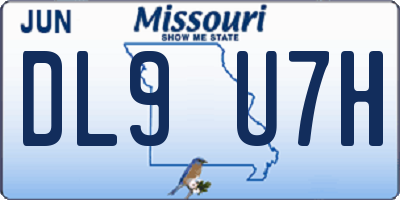 MO license plate DL9U7H
